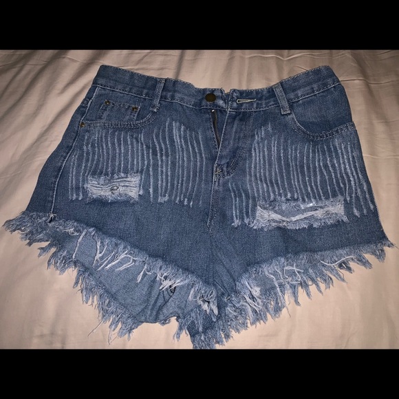 High waisted denim shorts - Picture 4 of 6